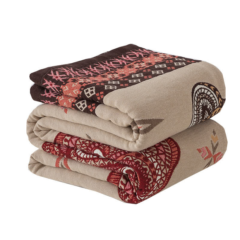 Couette en gaze de coton à motif tête d'ours vintage
