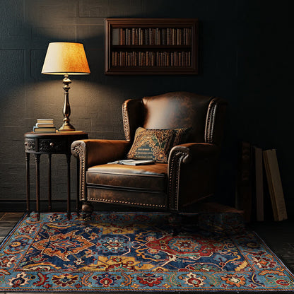 Tapis antidérapant exotique et durable de style vintage