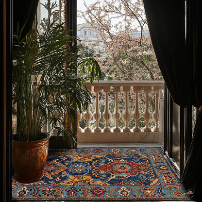 Tapis antidérapant exotique et durable de style vintage