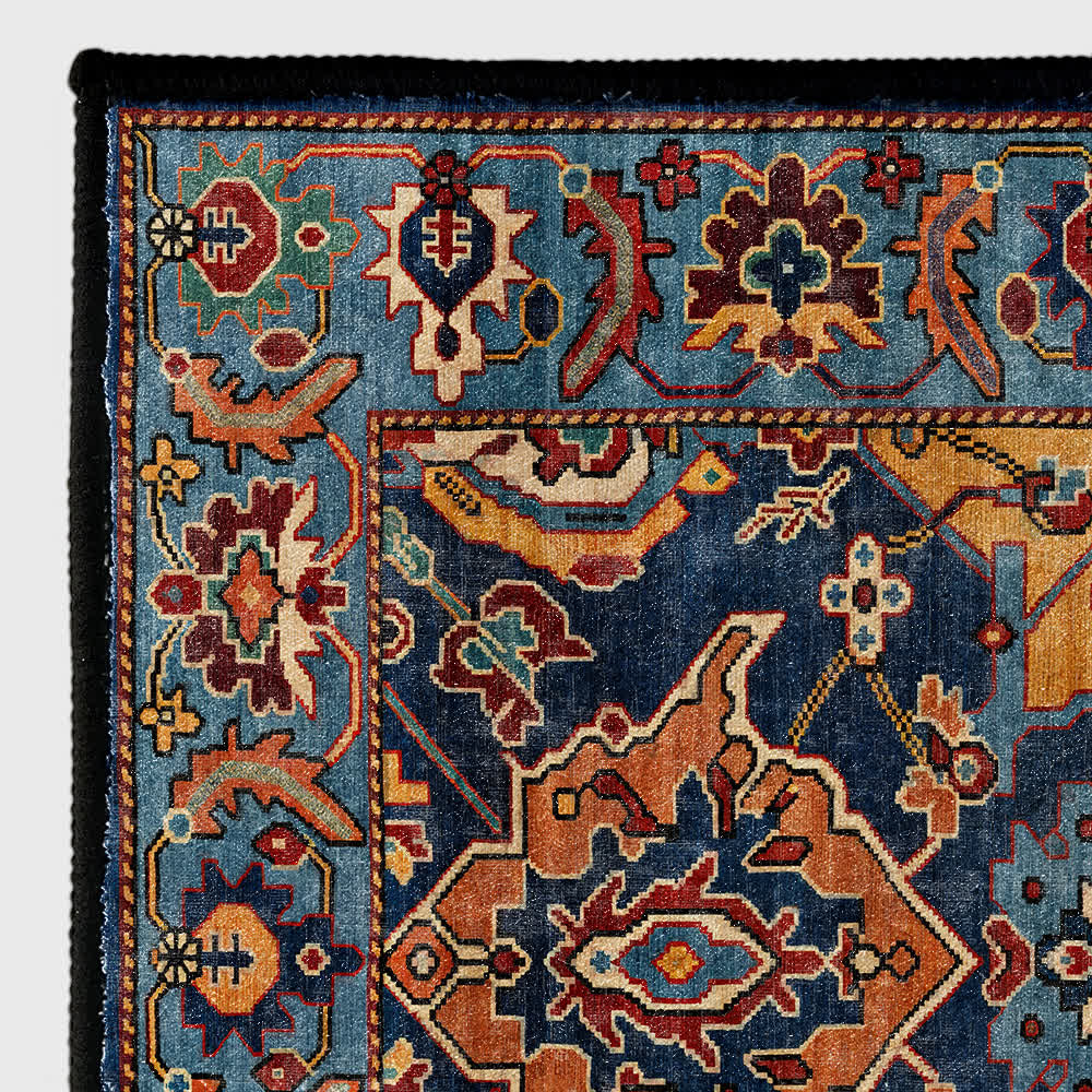 Tapis antidérapant exotique et durable de style vintage