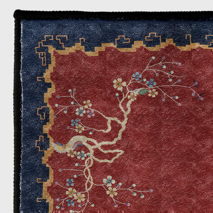 Tapis antidérapant lavable et durable de style lotus vintage