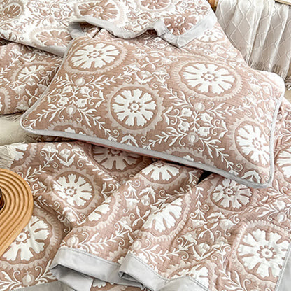 Couvre-lit jacquard à motif géométrique