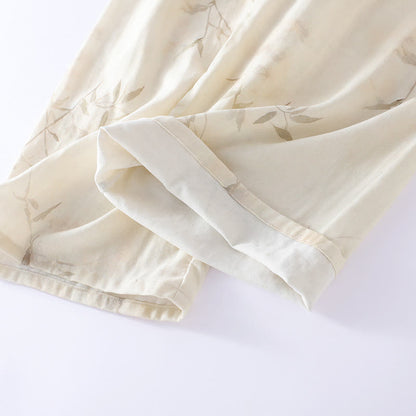 Ensemble pyjama en fibre de bambou avec imprimé bambou vintage