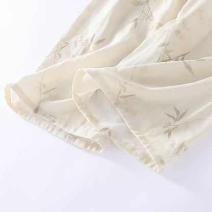 Ensemble pyjama en fibre de bambou avec imprimé bambou vintage