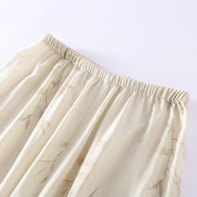 Ensemble pyjama en fibre de bambou avec imprimé bambou vintage