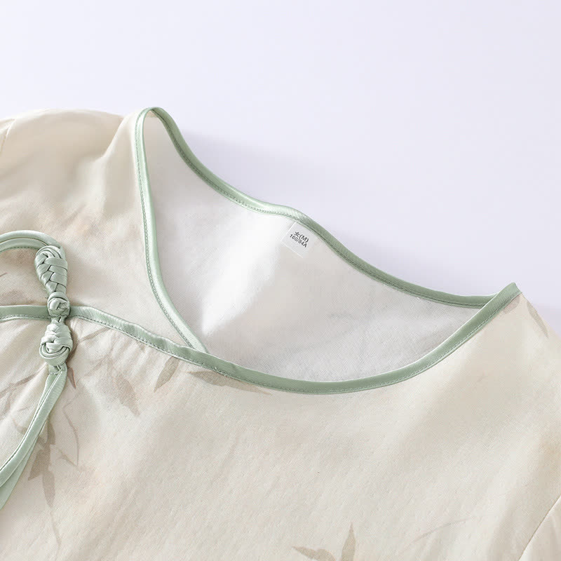 Ensemble pyjama en fibre de bambou avec imprimé bambou vintage