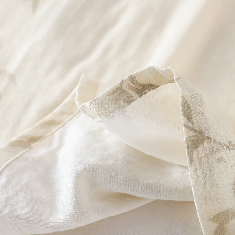 Ensemble pyjama en fibre de bambou avec imprimé bambou vintage