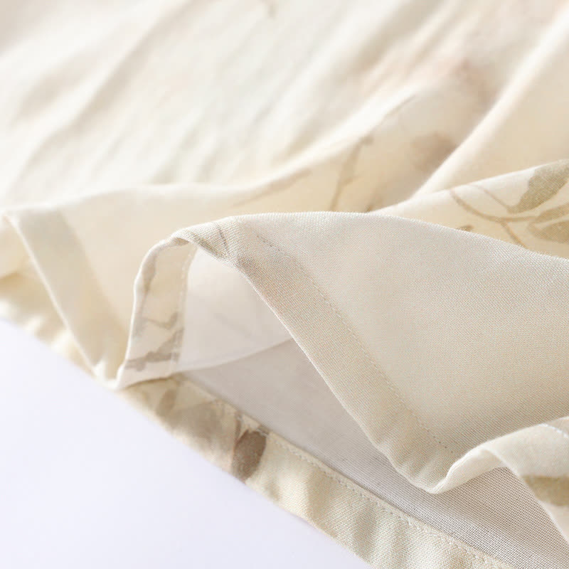 Ensemble pyjama en fibre de bambou avec imprimé bambou vintage