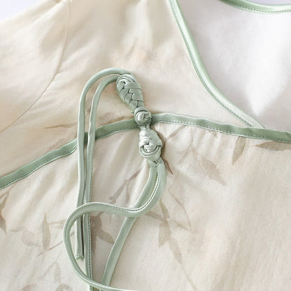 Ensemble pyjama en fibre de bambou avec imprimé bambou vintage