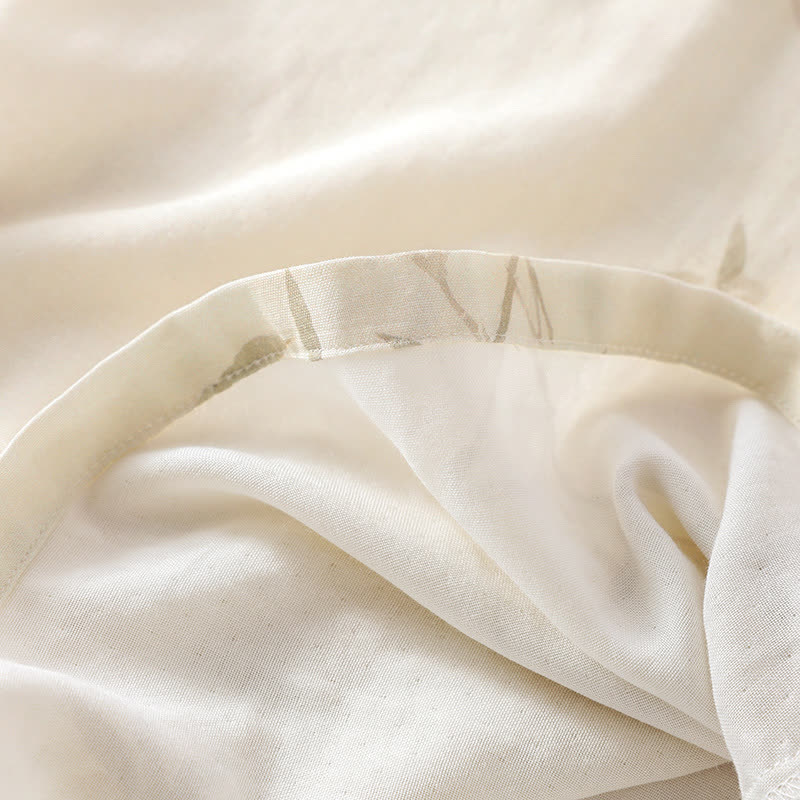 Chemise de nuit en fibre de bambou à imprimé bambou vintage