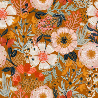 Papier peint autocollant floral élégant à faire soi-même