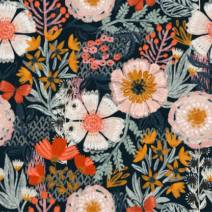 Papier peint autocollant floral élégant à faire soi-même