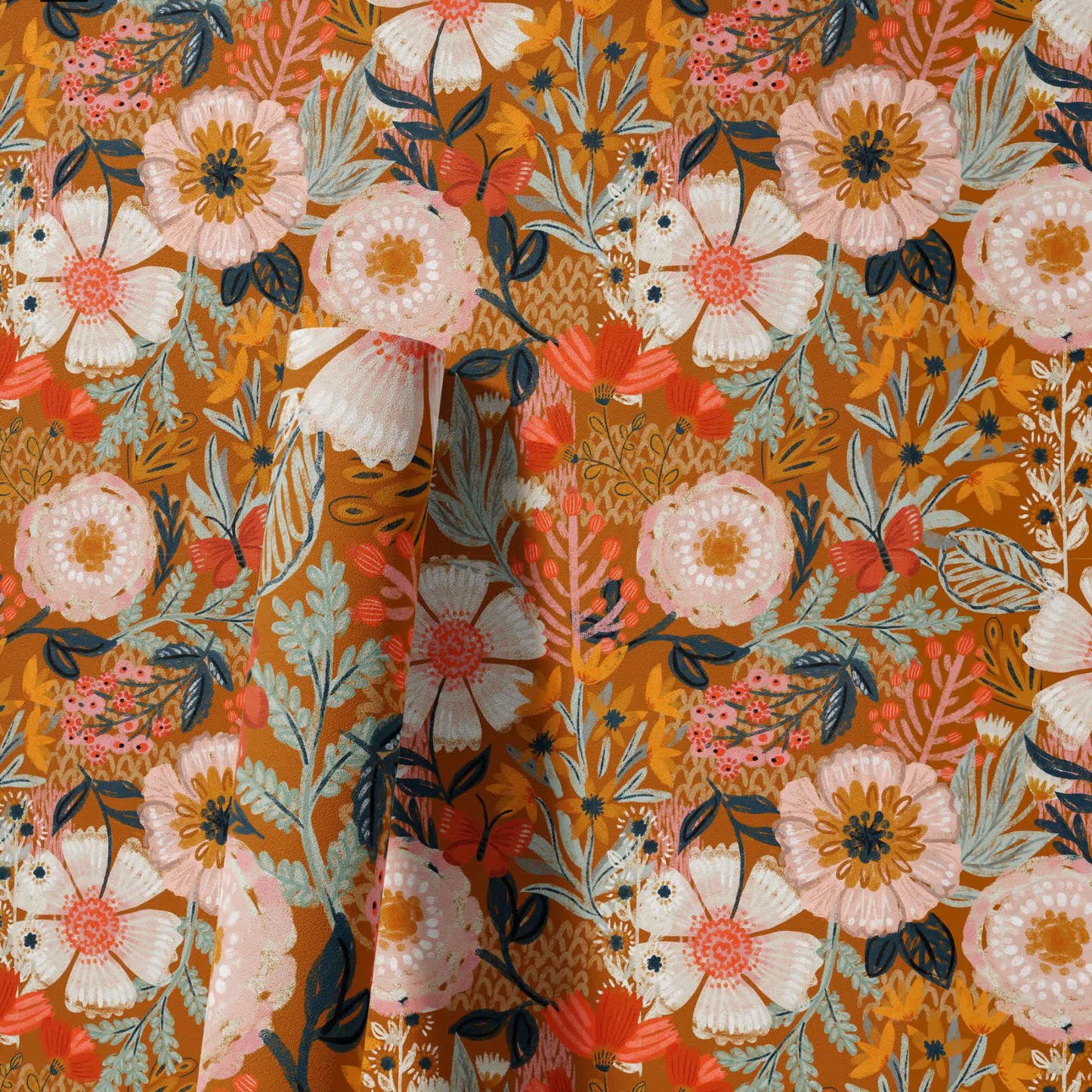 Papier peint autocollant floral élégant à faire soi-même