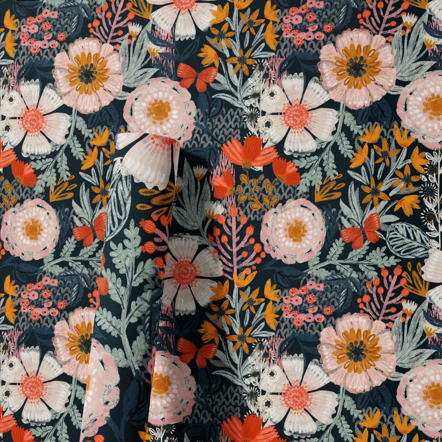Papier peint autocollant floral élégant à faire soi-même