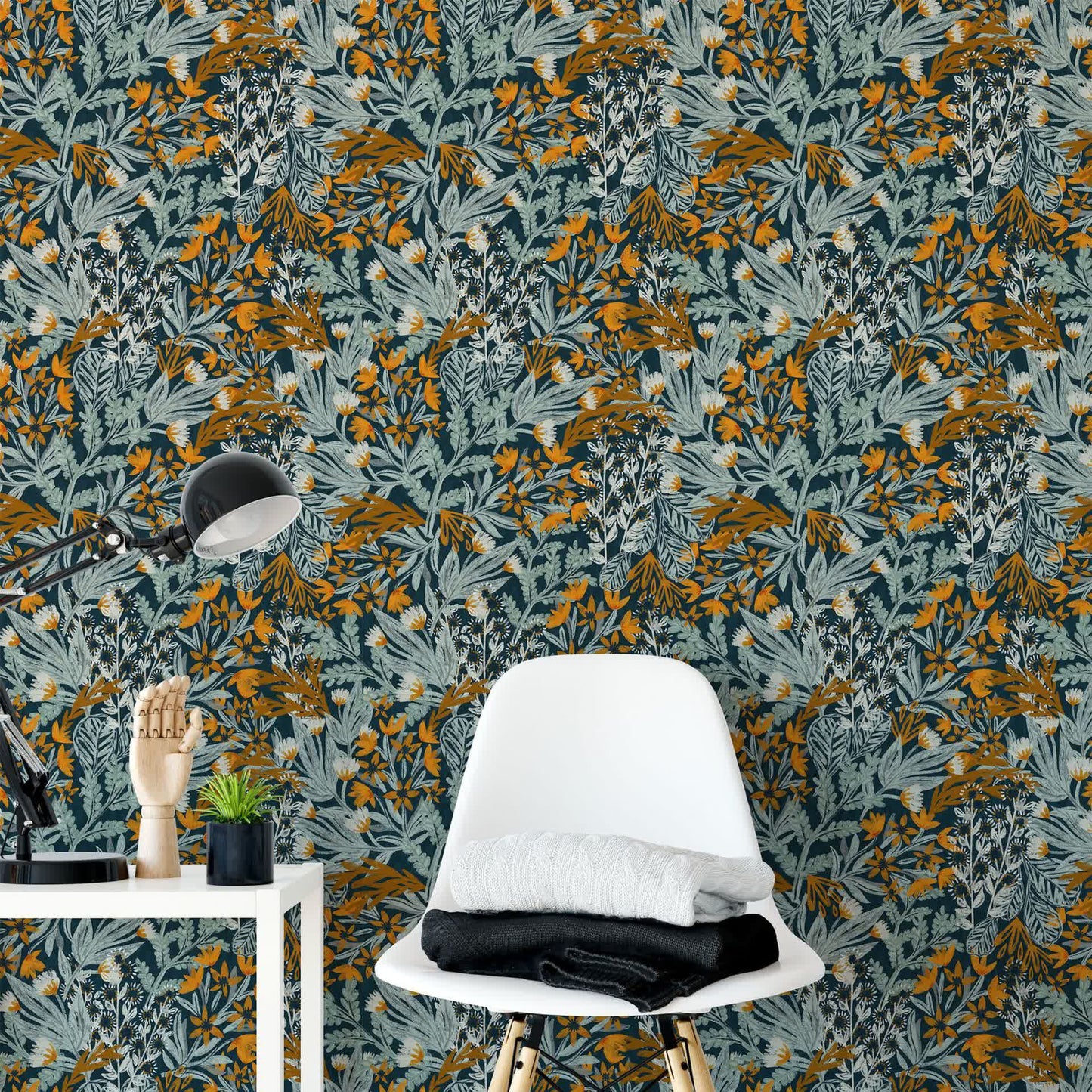 Papier peint décoratif amovible de style rural à décoller et à coller