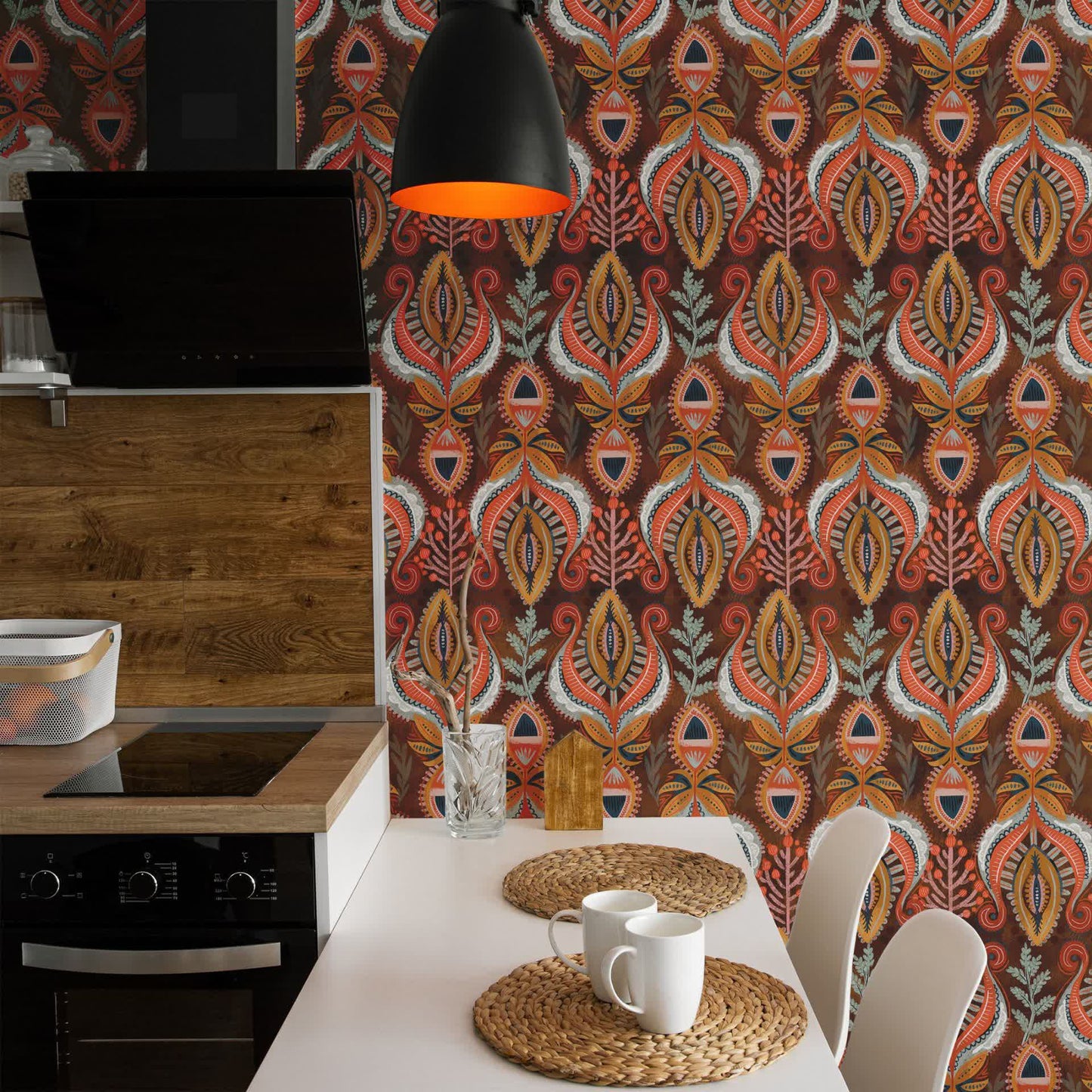 Papier peint décoratif exotique amovible à décoller et à coller