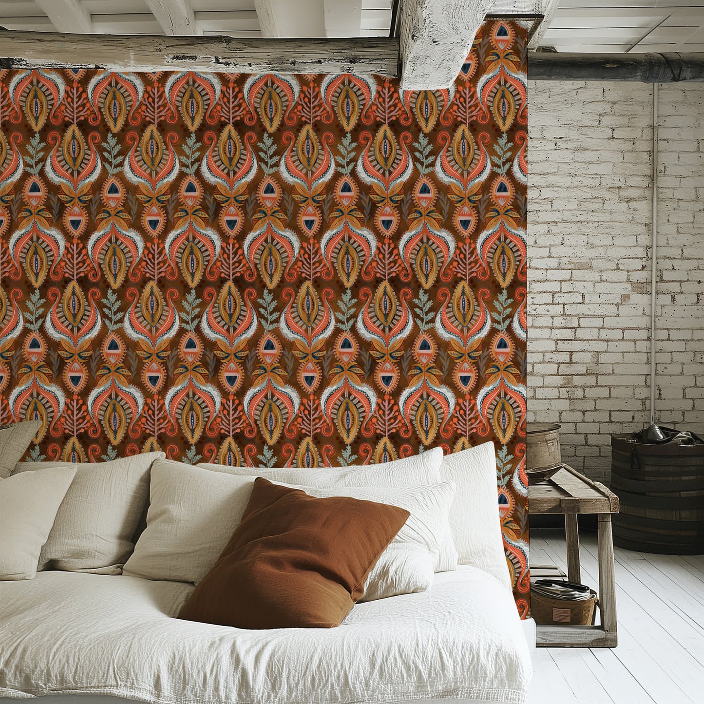 Papier peint décoratif exotique amovible à décoller et à coller