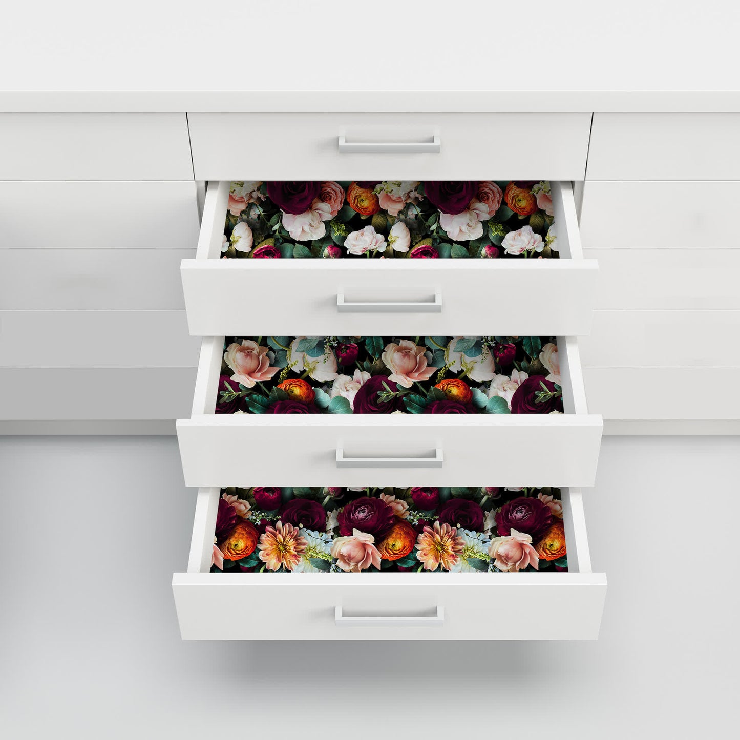 Papier peint décoratif amovible à faire soi-même avec des fleurs en fleurs