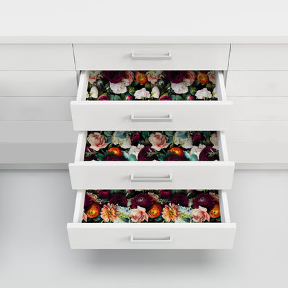 Papier peint décoratif amovible à faire soi-même avec des fleurs en fleurs