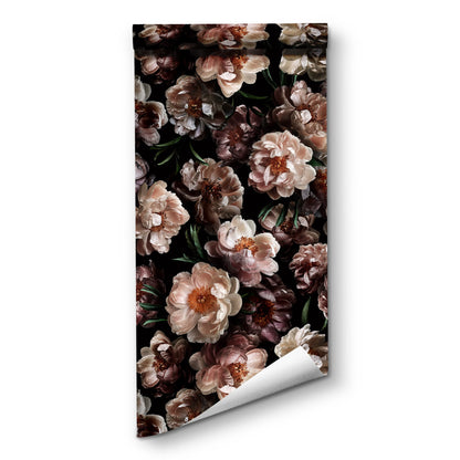 Papier peint décoratif amovible à faire soi-même avec des fleurs en fleurs