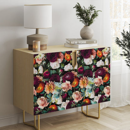Papier peint décoratif amovible à faire soi-même avec des fleurs en fleurs