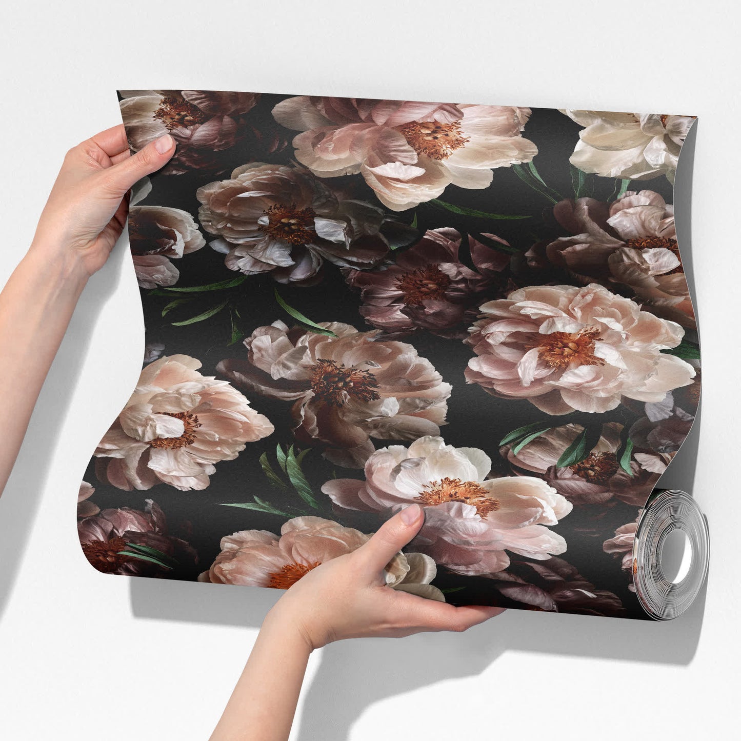 Papier peint décoratif amovible à faire soi-même avec des fleurs en fleurs