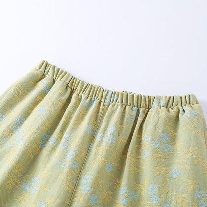 Ensemble de vêtements d'intérieur vintage en gaze de coton avec cravate ample