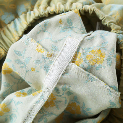 Ensemble de vêtements d'intérieur vintage en gaze de coton avec cravate ample