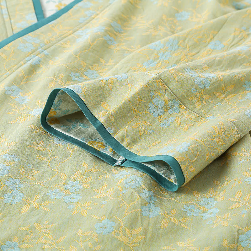 Ensemble de vêtements d'intérieur vintage en gaze de coton avec cravate ample