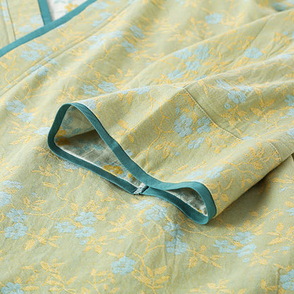 Ensemble de vêtements d'intérieur vintage en gaze de coton avec cravate ample