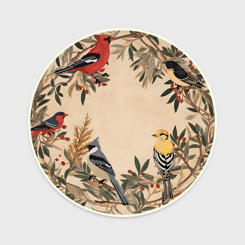 Tapis rond antidérapant pour l'intérieur et l'extérieur