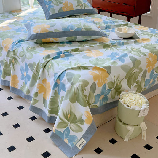 Couvre-lit en coton de style floral rustique