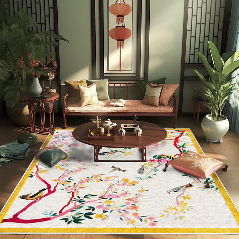 Tapis antidérapant lavable « Refresh Floral Bird »