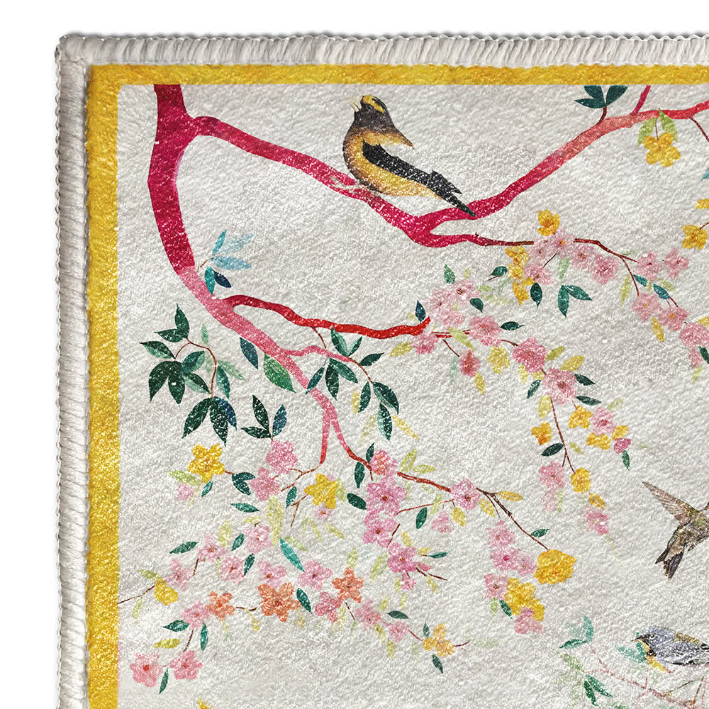 Tapis antidérapant lavable « Refresh Floral Bird »