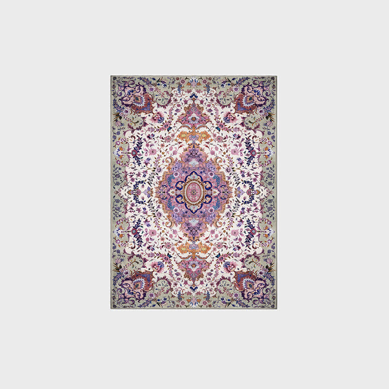Tapis décoratif antidérapant de style ethnique persan