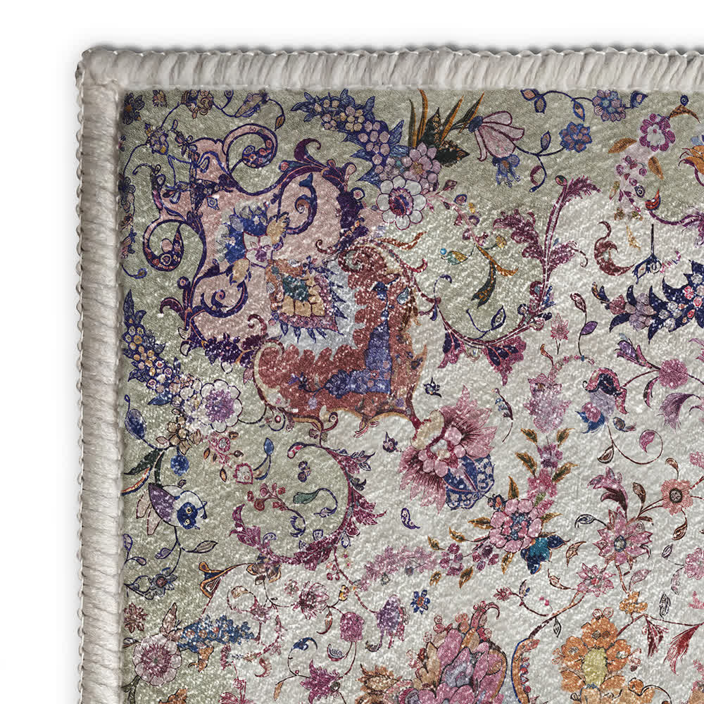 Tapis décoratif antidérapant de style ethnique persan