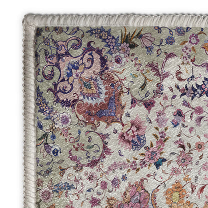 Tapis décoratif antidérapant de style ethnique persan