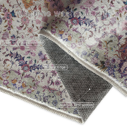 Tapis décoratif antidérapant de style ethnique persan