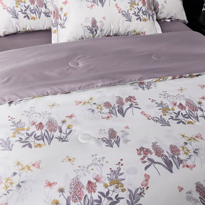 Linge de lit matelassé d'été élégant à motif floral