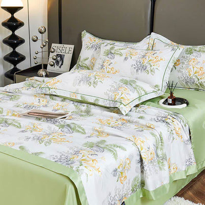 Couette d'été douce aux motifs floraux pastoraux