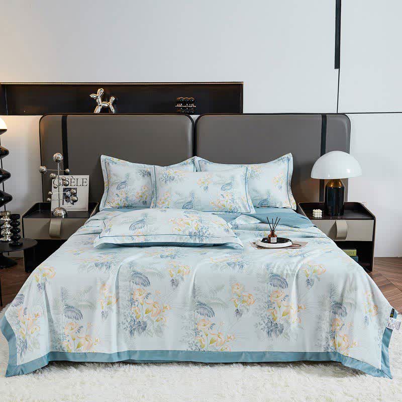 Couette d'été douce aux motifs floraux pastoraux