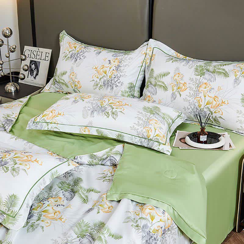 Couette d'été douce aux motifs floraux pastoraux