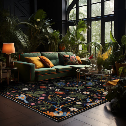 Tapis antidérapant lavable et résistant « Vintage Garden »