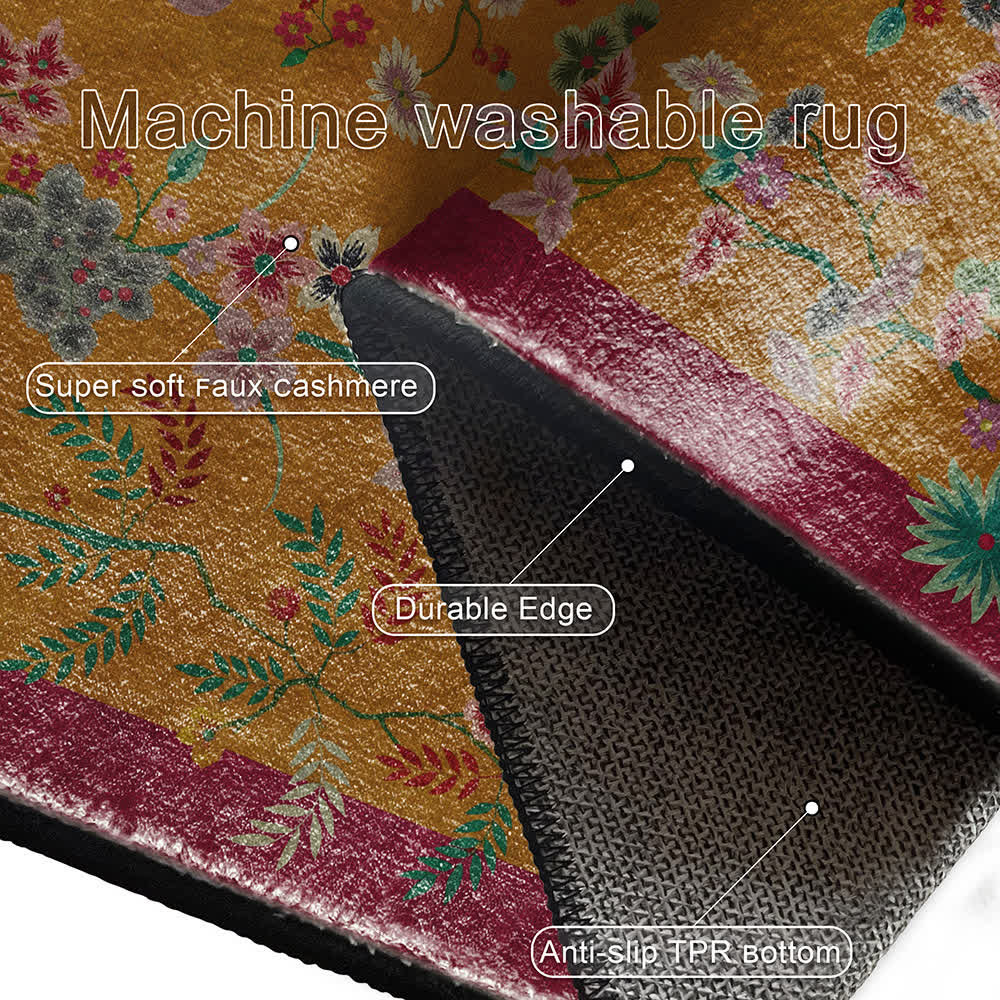 Tapis antidérapant pliable dans le jardin rétro