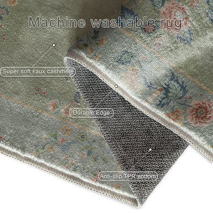Tapis pliable et antidérapant à motif floral