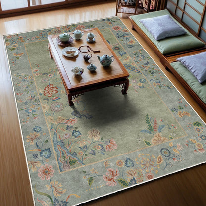 Tapis pliable et antidérapant à motif floral