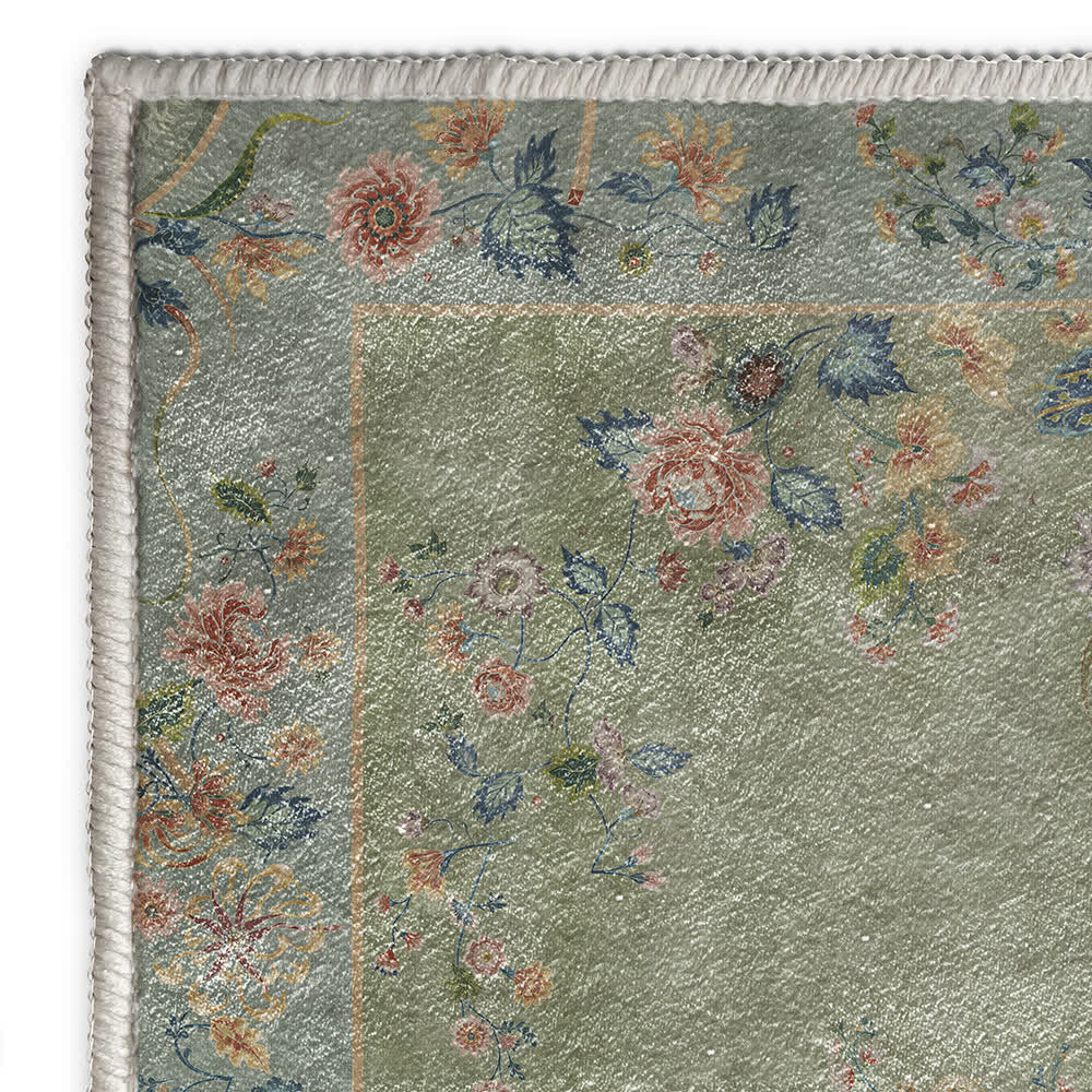 Tapis pliable et antidérapant à motif floral