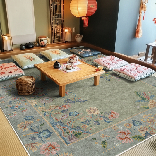 Tapis pliable et antidérapant à motif floral