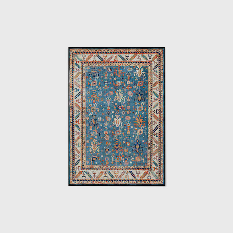 Tapis ethnique persan antidérapant pour l'intérieur et l'extérieur