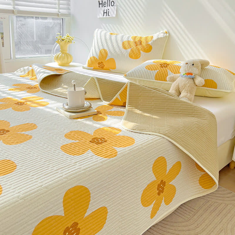 Couette en coton à imprimé floral rustique